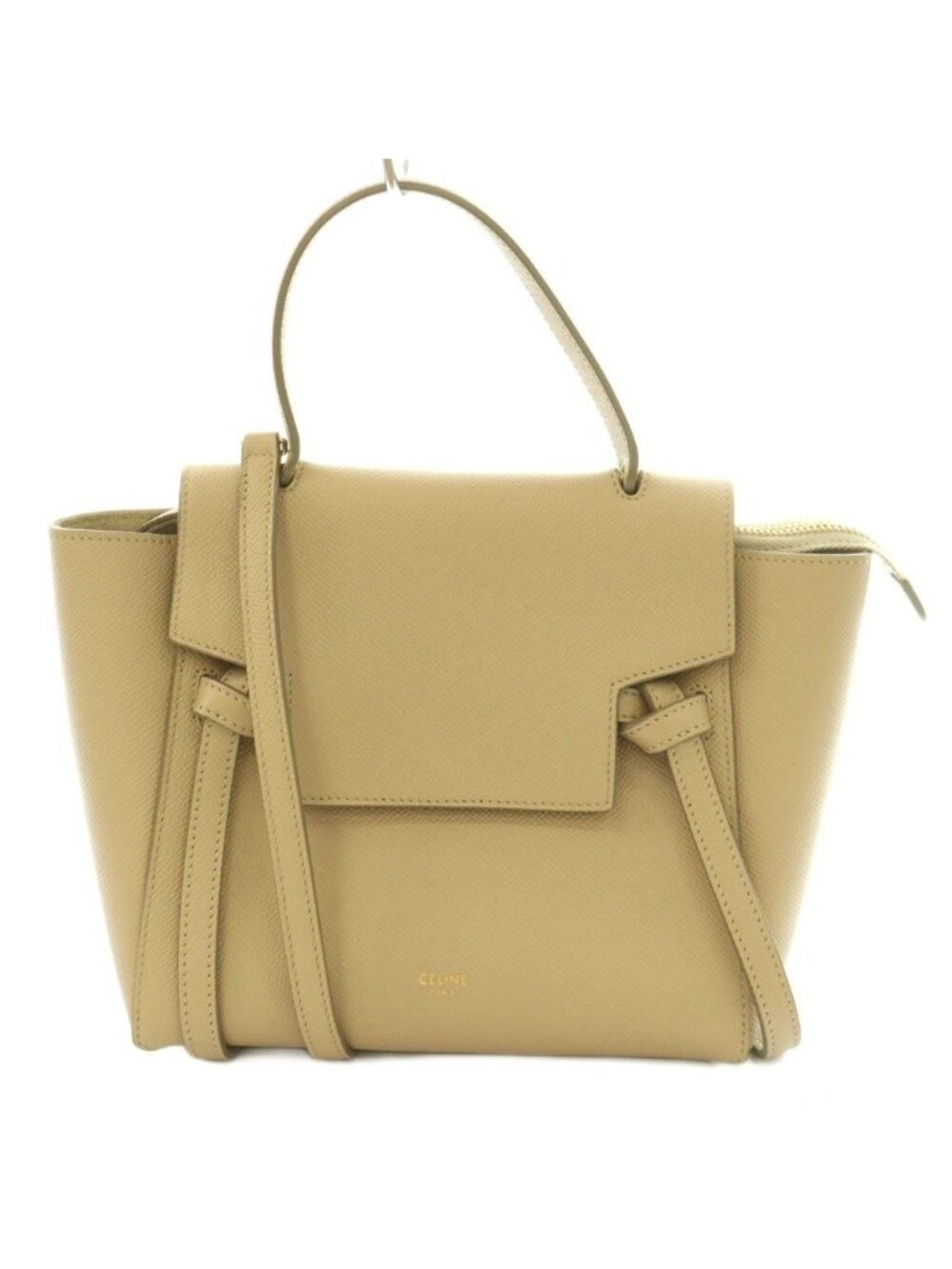 Celine Belt Bag Nano Light Taupe Bag Light 2-Way Hand Shoulder One Leather